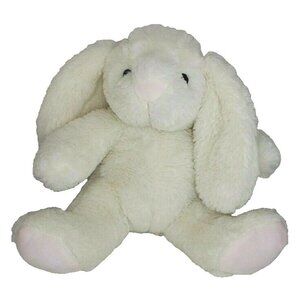Kellytoy Easter Bunny Baby Toy Crinkle Ear Baby Rattle White Rabbit Plush 10"
